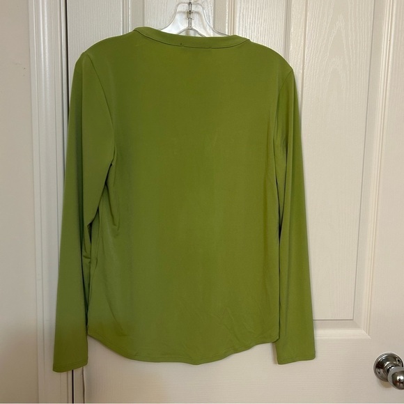 INC INTERNATIONAL CONCEPTS Women's Zip-Pocket Blouse in Lush Moss Size S - Picture 6 of 6